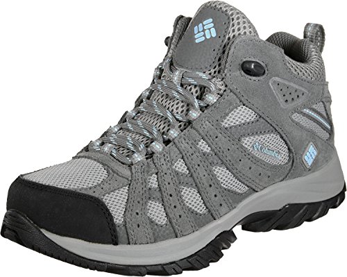 Columbia Canyon Point Mid, Zapatos de Senderismo Impermeables Mujer, Gris (Light Grey, Oxygen), 38 EU