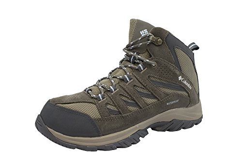 Columbia Crestwood Mid Waterproof, Zapatillas de Hiking Montañismo, Alpinismo y Trekking Mujer, Pebble, Oxygen, 41 EU