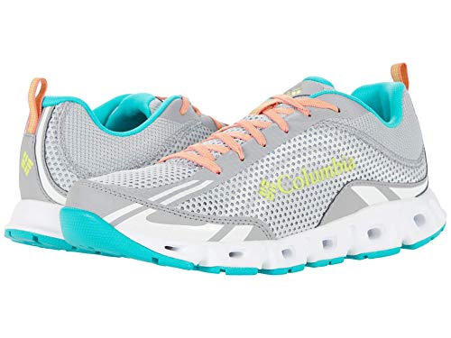 Columbia Drainmaker IV, Zapatillas para Caminar Mujer, Gris Naranja Grey Ice Voltage, 43 EU