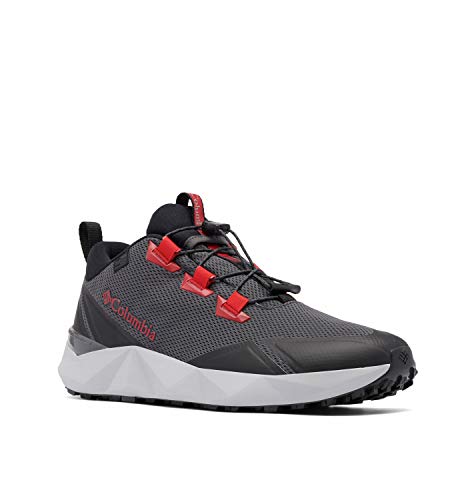 Columbia Facet 30 Outdry, Zapatillas para Caminar Hombre, Negro y Rojo Brillante, 42.5 EU