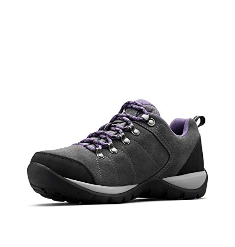 Columbia FIRE VENTURE S II Zapatos de senderismo impermeables para mujer, Gris(Titanium MHW, Plum Purple), 40 EU