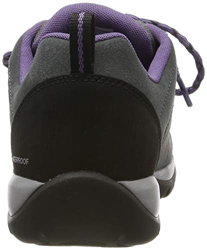 Columbia FIRE VENTURE S II Zapatos de senderismo impermeables para mujer, Gris(Titanium MHW, Plum Purple), 40 EU