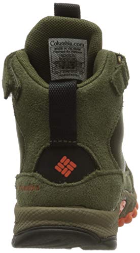 Columbia Flow Borough Zapatillas deportivas de caña alta para niños, Verde(Nori, Tangy Orange), 27 EU