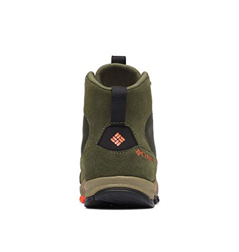 Columbia Flow Borough Zapatillas deportivas de caña alta para niños, Verde(Nori, Tangy Orange), 27 EU