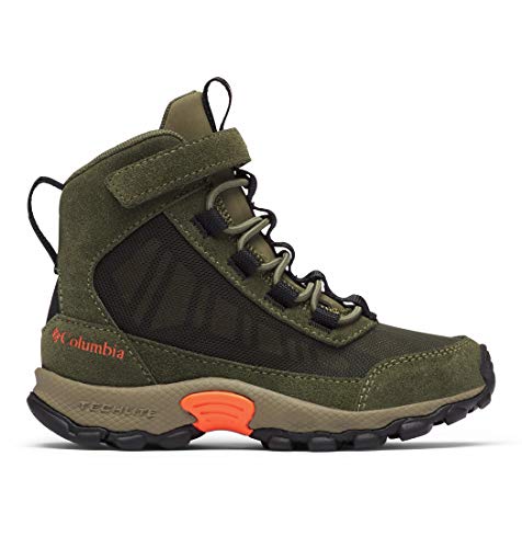 Columbia Flow Borough Zapatillas deportivas de caña alta para niños, Verde(Nori, Tangy Orange), 27 EU