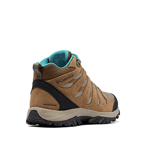 Columbia Redmond III Mid Waterproof, Zapatillas para Caminar Mujer, Nivel del mar Khaki, 38 EU