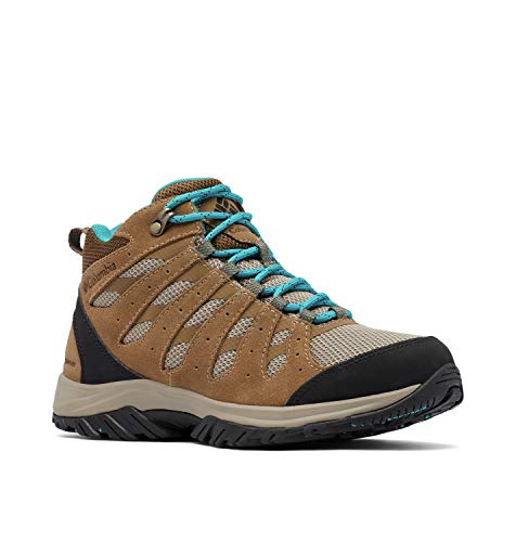 Columbia Redmond III Mid Waterproof, Zapatillas para Caminar Mujer, Nivel del mar Khaki, 38.5 EU