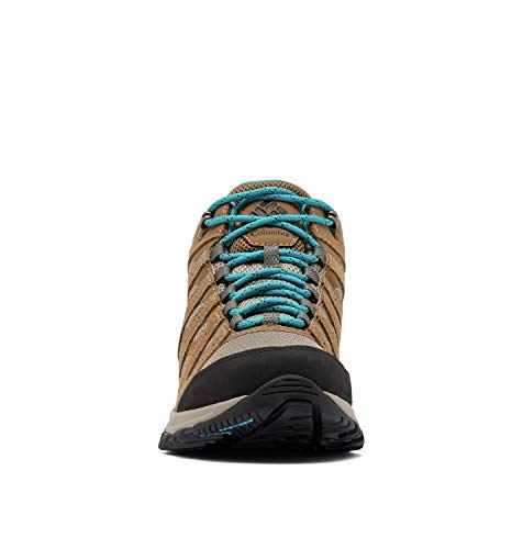 Columbia Redmond III Mid Waterproof, Zapatillas para Caminar Mujer, Nivel del mar Khaki, 38.5 EU