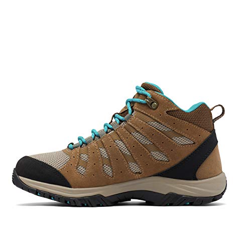 Columbia Redmond III Mid Waterproof, Zapatillas para Caminar Mujer, Nivel del mar Khaki, 38.5 EU