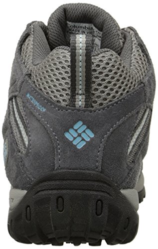 Columbia Redmond Mid Waterproof - Zapatillas de montaña, Gris (Light Grey / Sky Blue), 36