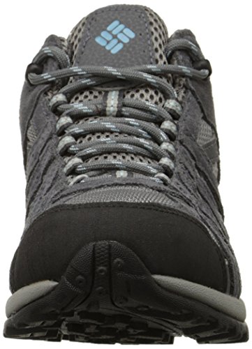 Columbia Redmond Mid Waterproof - Zapatillas de montaña, Gris (Light Grey / Sky Blue), 36