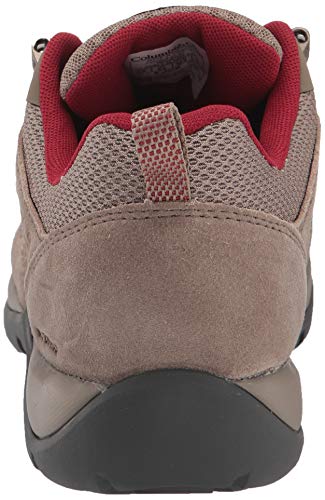 Columbia Redmond V2, Zapatillas de Senderismo Impermeables Mujer, Marrón, Rojo (Pebble, Beet), 39 EU