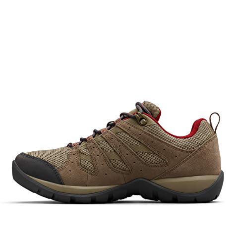 Columbia Redmond V2, Zapatillas de Senderismo Impermeables Mujer, Marrón, Rojo (Pebble, Beet), 40 EU