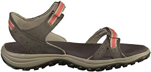 Columbia Santiam™, Sandalias Mujer, Negro (Shark, Sunset Red), 40 EU