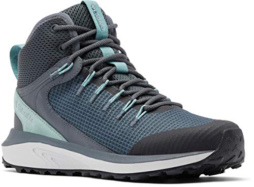 Columbia TRAILSTORM Mid Waterproof, Zapatillas para Caminar Mujer, Grafito Dusty Green, 38 EU