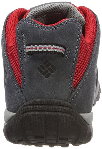 Columbia Youth Redmond Waterproof, Zapatillas de Senderismo Unisex Niños, Rojo (Mountain Red, Black 613), 36 EU