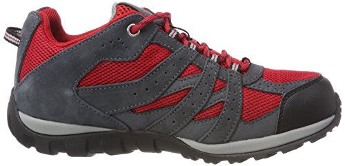 Columbia Youth Redmond Waterproof, Zapatillas de Senderismo Unisex Niños, Rojo (Mountain Red, Black 613), 36 EU