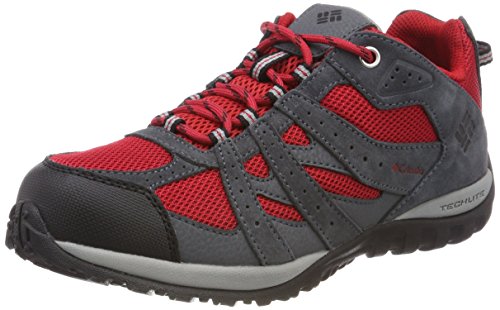 Columbia Youth Redmond Waterproof, Zapatillas de Senderismo Unisex Niños, Rojo (Mountain Red, Black 613), 36 EU