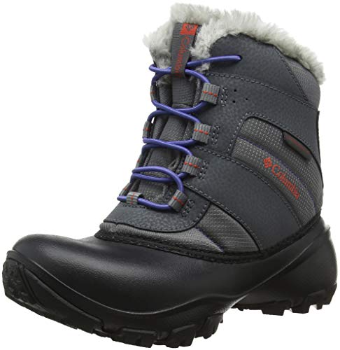 Columbia Youth Rope Tow III Waterproof, Botas de Nieve, Gris (Ti Grey SteelRed Canyon), 35 EU