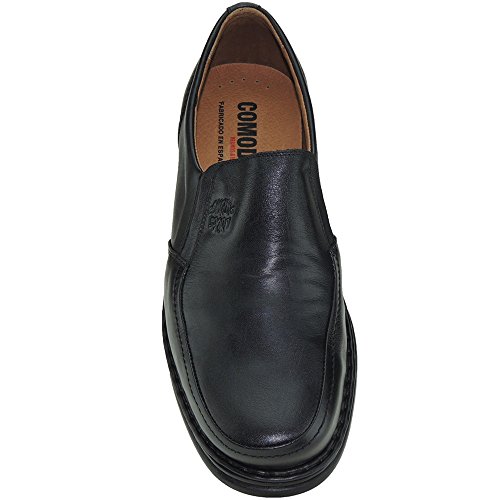COMODO'SPORT 602 Zapato Mocasín Confortable Tipo 24 Horas para Hombre Negro Talla 42