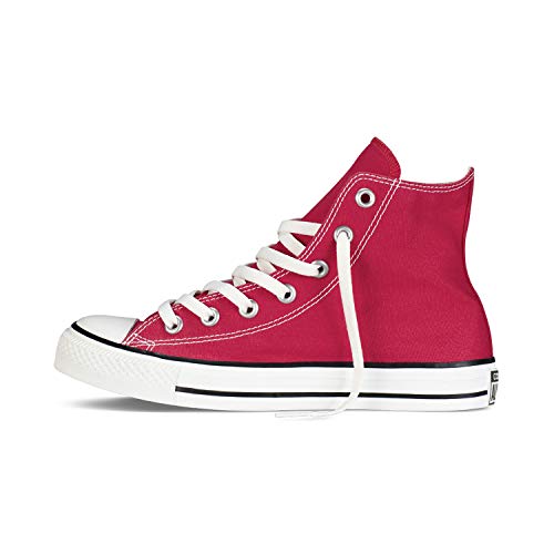 Converse Chuck Taylor All Star High Classic CTAS Hi - Zapatillas altas de lona, unisex, con pegatina de 7 km/h, color Rojo, talla 42 EU