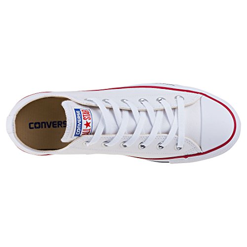 Converse Chuck Taylor Core Lea Ox, Zapatillas De Cuero Unisex Adulto, Blanco, 42 EU