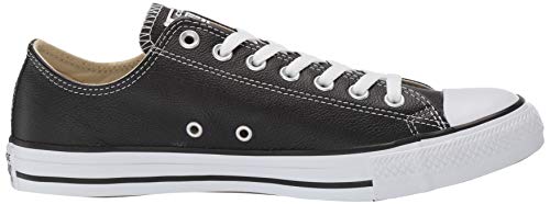 Converse Chuck Taylor Core Lea Ox, Zapatillas De Cuero Unisex Adulto, Negro, 39.5 EU