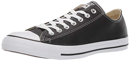 Converse Chuck Taylor Core Lea Ox, Zapatillas De Cuero Unisex Adulto, Negro, 42.5 EU