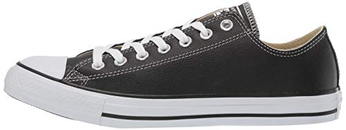 Converse Chuck Taylor Core Lea Ox, Zapatillas De Cuero Unisex Adulto, Negro, 42.5 EU