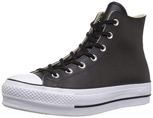 Converse Chuck Taylor CTAS Lift Clean Hi, Zapatillas Altas Mujer, Negro (Black/Black/White 001), 39.5 EU