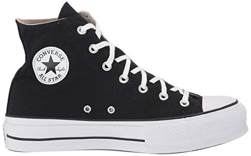 Converse Chuck Taylor CTAS Lift Hi, Zapatillas Mujer, Negro (Black/White/White 001), 38 EU