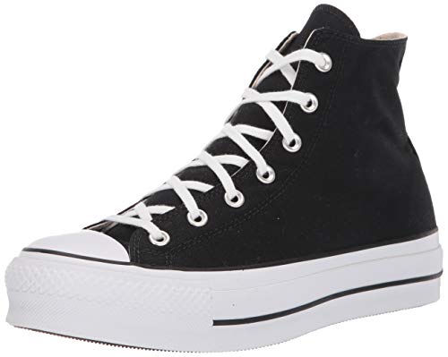 Converse Chuck Taylor CTAS Lift Hi, Zapatillas Mujer, Negro (Black/White/White 001), 38 EU