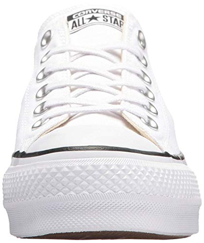 Converse Chuck Taylor CTAS Lift Ox Canvas, Zapatillas Mujer, Blanco (White/Black/White 102), 36.5 EU