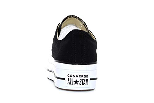 Converse Chuck Taylor CTAS Lift Ox Canvas, Zapatillas Mujer, Negro (Black/White/White 001), 36 EU