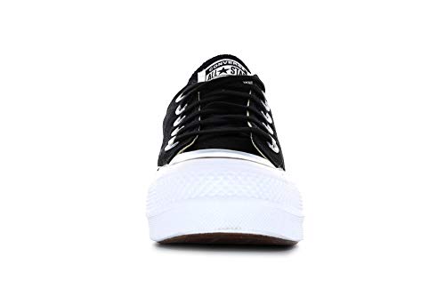 Converse Chuck Taylor CTAS Lift Ox Canvas, Zapatillas Mujer, Negro (Black/White/White 001), 36 EU