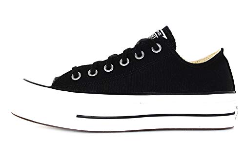 Converse Chuck Taylor CTAS Lift Ox Canvas, Zapatillas Mujer, Negro (Black/White/White 001), 36 EU