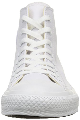 Converse CTAS Mono Hi Cuir, Zapatillas Mujer, Blanco (White), 42.5 EU