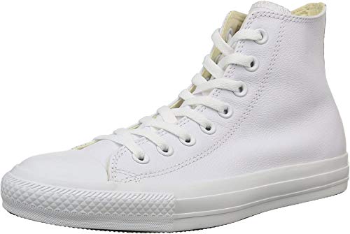Converse CTAS Mono Hi Cuir, Zapatillas Mujer, Blanco (White), 42.5 EU