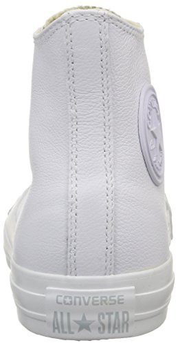 Converse CTAS Mono Hi Cuir, Zapatillas Mujer, Blanco (White), 42.5 EU