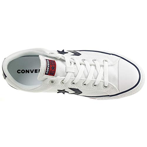 Converse Lifestyle Star Player Ox, Zapatillas de Estar por casa Unisex niño, Blanco (White/White/Navy 111), 36 EU