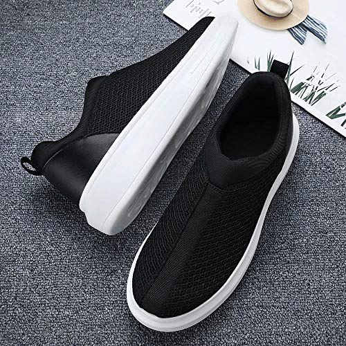 COOJOY Zapatillas para Mujer Plataforma Slip On Casual Sneakers Zapatillas de Correr Gimnasio Shoes Fitness,Negro 37 EU