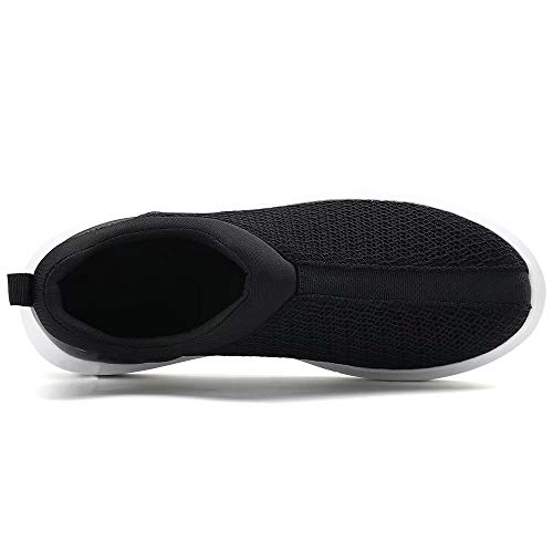 COOJOY Zapatillas para Mujer Plataforma Slip On Casual Sneakers Zapatillas de Correr Gimnasio Shoes Fitness,Negro 37 EU