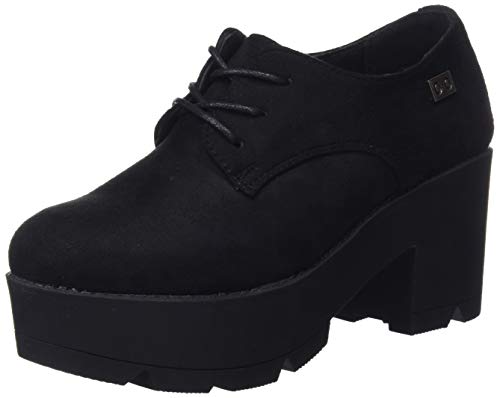 COOLWAY Nanny, Zapatos de Cordones Oxford Mujer, Negro (Blk 000), 37 EU