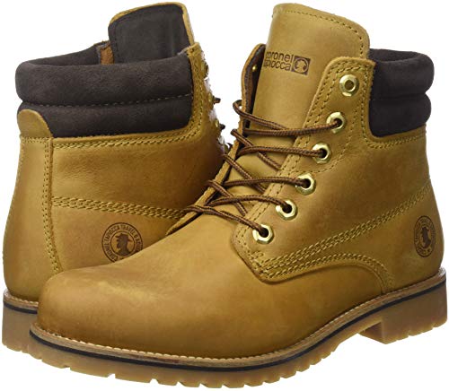 Coronel Tapiocca Sj.Marron Bota Caballero, Botas Clasicas Hombre, Amarillo (Mostaza 0), 43 EU