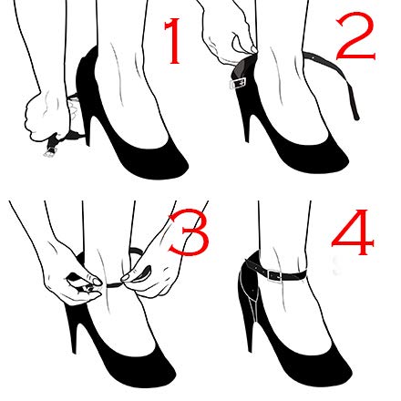 "Correas ShooStraps desmontables para zapatos, tacones altos, zapatos planos, zapatos de cuña (Estilo De La Cadena)