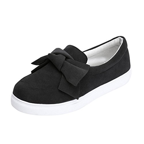 Covermason Zapatos Zapatos de mujer verano, mujer Zapatos planos de bowknot en calzado casual(39EU,Negro)