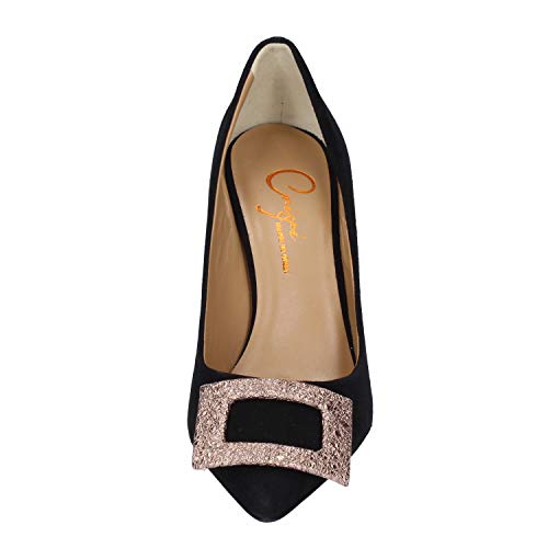 CRISPI Zapatos de salón Mujer Gamuza Negro 35 EU