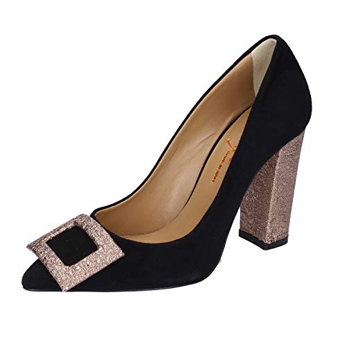 CRISPI Zapatos de salón Mujer Gamuza Negro 35 EU