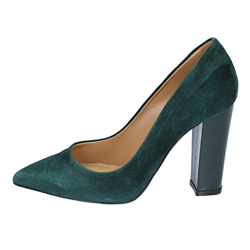 CRISPI Zapatos de salón Mujer Gamuza Verde 35 EU