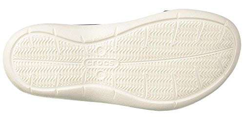 crocs 203998, Chanclas Mujer, Negro (Black/White), 39/40 EU (W 9 US)